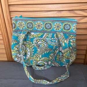 Pre Owned Vera Bradley Quilted Turquoise Paisley Women’s Tote Bag